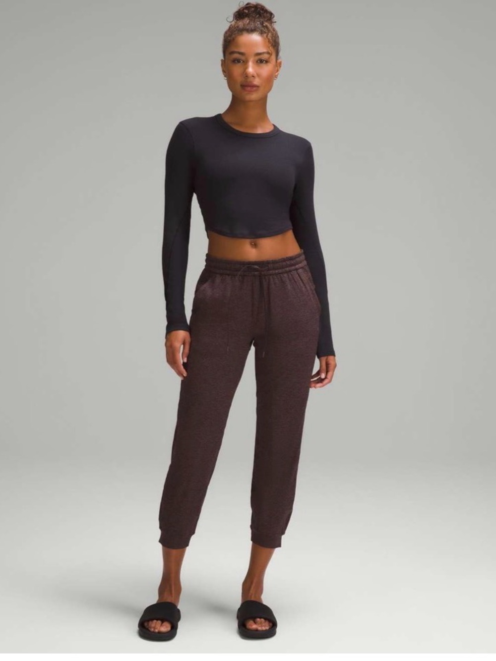 Lululemon Soft Jersey Classic-Fit Mid-Rise Jogger in Heathered Dark Espresso